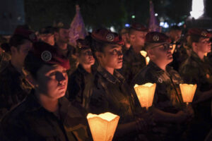 France, Lourdes, 2024-05-26. The 64th Lourdes military pilgrimage attracted over 15,000 pilgrims from 37 different count