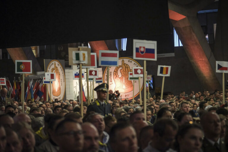 France, Lourdes, 2024-05-26. The 64th Lourdes military pilgrimage attracted over 15,000 pilgrims from 37 different count