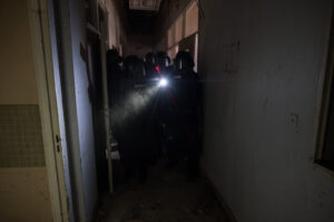 France, Toulouse, 2019-03-18. RAID (elite police unit, special forces) trains at its headquarters in Toulouse. They trai