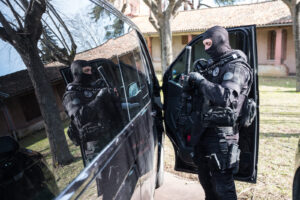 France, Toulouse, 2019-03-18. RAID (elite police unit, special forces) trains at its headquarters in Toulouse. They trai