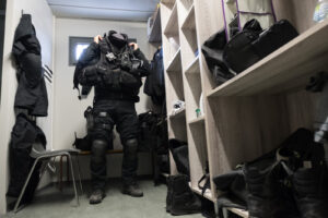 France, Toulouse, 2019-03-18. RAID (elite police unit, special forces) trains at its headquarters in Toulouse. They trai