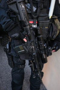 France, Biarritz, 2019-08-25. Raid special police forces in Biarritz for G7 international summit. Photograph by Fred MAR