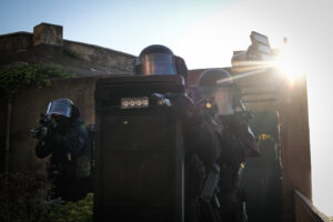France, Biarritz, 2019-08-25. Raid special police forces in Biarritz for G7 international summit. Photograph by Fred MAR
