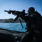 France, Biarritz, 2019-08-25. Raid special police forces in Biarritz for G7 international summit. Photograph by Fred MAR