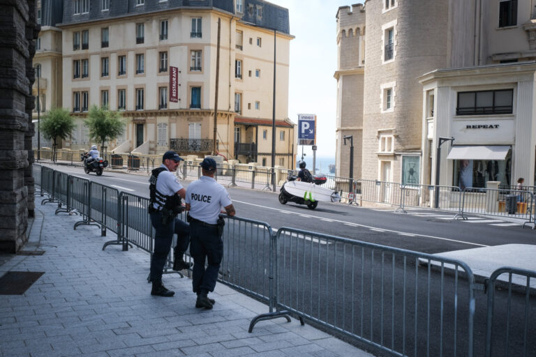 France, Biarritz, 2019-08-25. Raid special police forces in Biarritz for G7 international summit. Photograph by Fred MAR