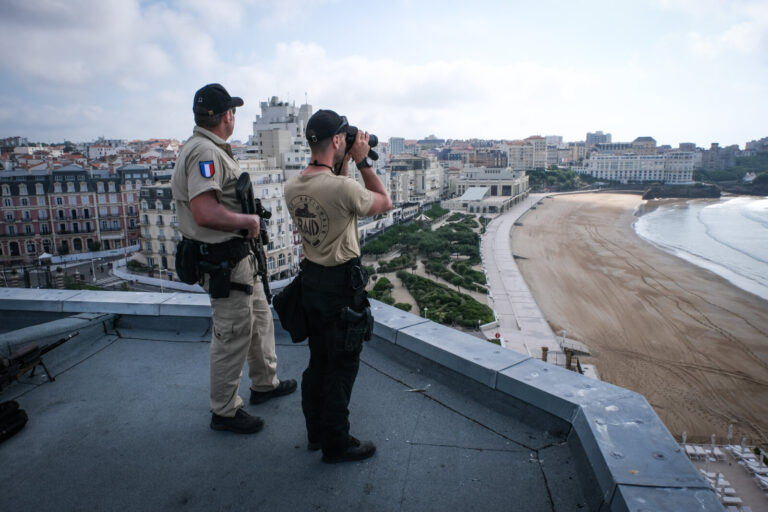 France, Biarritz, 2019-08-25. Raid special police forces in Biarritz for G7 international summit. Photograph by Fred MAR