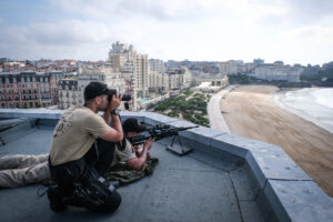France, Biarritz, 2019-08-25. Raid special police forces in Biarritz for G7 international summit. Photograph by Fred MAR