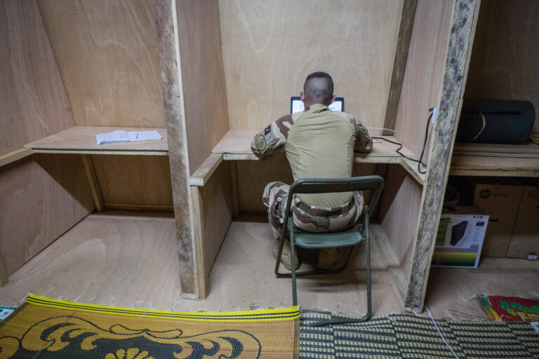 Mali, Ansongo, 2015-12-19. Daily life of french soldiers of barkhane military operation in Mali (Africa) launch in 2013 