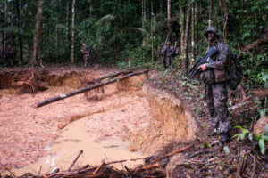 France, Maripasoula, 2018-12-20. In French Guyana, illegal gold mining has been thriving for decades. Fuelled by clandes