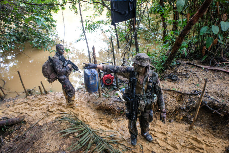 France, Maripasoula, 2018-12-20. In French Guyana, illegal gold mining has been thriving for decades. Fuelled by clandes
