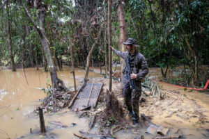 France, Maripasoula, 2018-12-20. In French Guyana, illegal gold mining has been thriving for decades. Fuelled by clandes