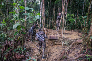 France, Maripasoula, 2018-12-20. In French Guyana, illegal gold mining has been thriving for decades. Fuelled by clandes