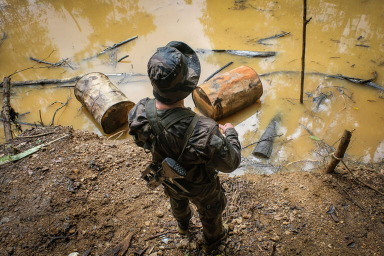 France, Maripasoula, 2018-12-20. In French Guyana, illegal gold mining has been thriving for decades. Fuelled by clandes