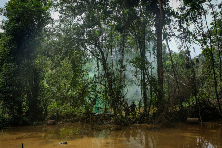 France, Maripasoula, 2018-12-20. In French Guyana, illegal gold mining has been thriving for decades. Fuelled by clandes
