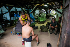 France, Maripasoula, 2018-12-20. French soldiers based in french Guyana againt illegal gold mining, a criminal enterpris