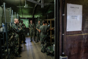 France, Maripasoula, 2018-12-20. French soldiers based in french Guyana againt illegal gold mining, a criminal enterpris