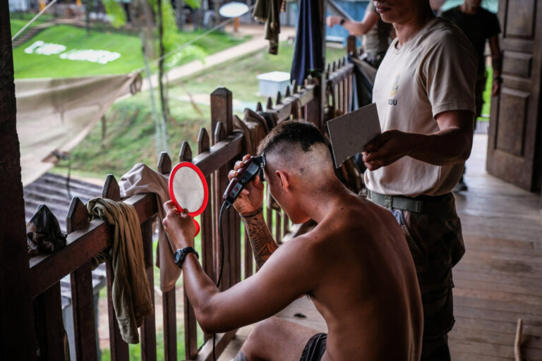 France, Maripasoula, 2018-12-20. French soldiers based in french Guyana againt illegal gold mining, a criminal enterpris