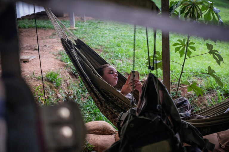 France, Maripasoula, 2018-12-20. French soldiers based in french Guyana againt illegal gold mining, a criminal enterpris