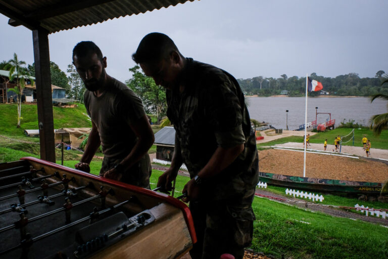 France, Maripasoula, 2018-12-20. French soldiers based in french Guyana againt illegal gold mining, a criminal enterpris