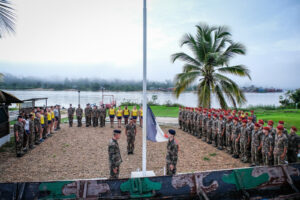 France, Maripasoula, 2018-12-20. French soldiers based in french Guyana againt illegal gold mining, a criminal enterpris