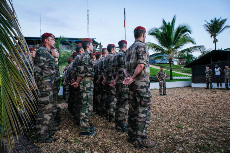 France, Maripasoula, 2018-12-20. French soldiers based in french Guyana againt illegal gold mining, a criminal enterpris