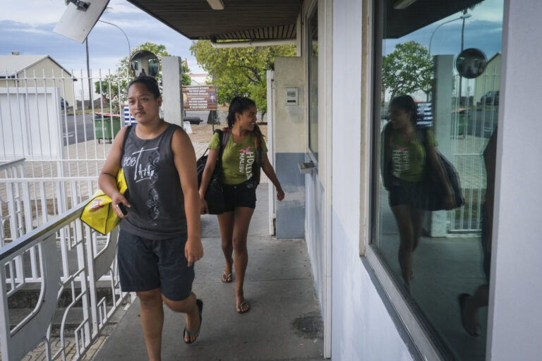 French Polynesia, Papeete, 2019-10-29. Portrait of Blanche, young Tahitian 22 years old and apprentice pastry chef in th