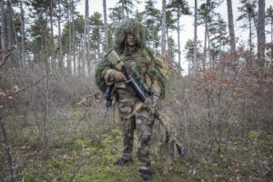France, Castres, 2018-01-25. Elite sniper shooters from the 8th Marine Infantry Parachute Regiment are training in camou