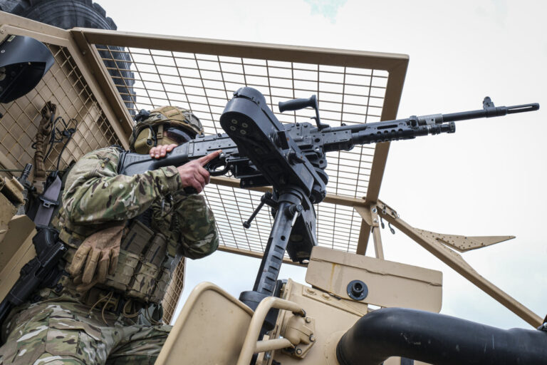 France, Bordeaux, 2023-03-30. Soldiers of the French special forces put on a show during the sofins show, on the militar