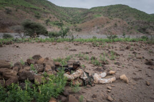 Djibouti, Djibouti, 2020-02-06. French military training into desert. Young officers learn how to survive and combat in 