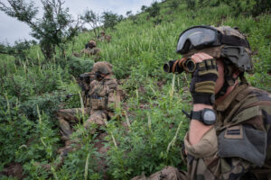 Djibouti, Djibouti, 2020-02-06. French military training into desert. Young officers learn how to survive and combat in 
