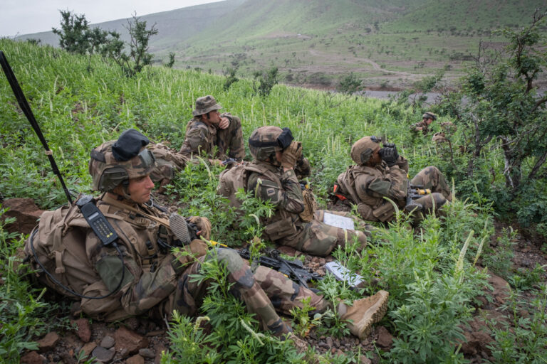 Djibouti, Djibouti, 2020-02-06. French military training into desert. Young officers learn how to survive and combat in 