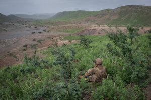 Djibouti, Djibouti, 2020-02-06. French military training into desert. Young officers learn how to survive and combat in 