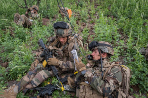 Djibouti, Djibouti, 2020-02-06. French military training into desert. Young officers learn how to survive and combat in 