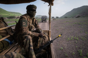 Djibouti, Djibouti, 2020-02-06. French military training into desert. Young officers learn how to survive and combat in 