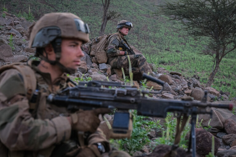 Djibouti, Djibouti, 2020-02-06. French military training into desert. Young officers learn how to survive and combat in 
