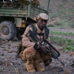 Djibouti, Djibouti, 2020-02-06. French military training into desert. Young officers learn how to survive and combat in