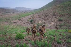 Djibouti, Djibouti, 2020-02-06. French military training into desert. Young officers learn how to survive and combat in 