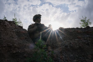 Djibouti, Djibouti, 2020-02-06. French military training into desert. Young officers learn how to survive and combat in 
