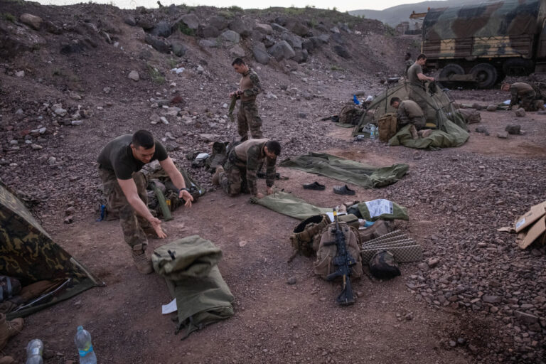 Djibouti, Djibouti, 2020-02-06. French military training into desert. Young officers learn how to survive and combat in 