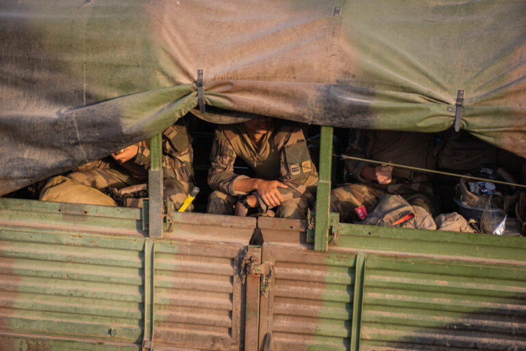 Djibouti, Djibouti, 2020-02-06. French military training into desert. Young officers learn how to survive and combat in 