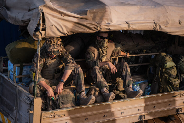 Djibouti, Djibouti, 2020-02-06. French military training into desert. Young officers learn how to survive and combat in 