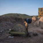 Djibouti, Djibouti, 2020-02-06. French military training into desert. Young officers learn how to survive and combat in