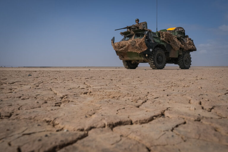Djibouti, Djibouti, 2020-02-06. French military training into desert. Young officers learn how to survive and combat in 