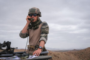 Djibouti, Djibouti, 2020-02-06. French military training into desert. Young officers learn how to survive and combat in 