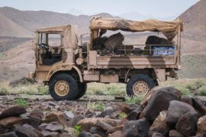 Djibouti, Djibouti, 2020-02-06. French military training into desert. Young officers learn how to survive and combat in 