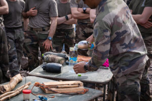 Djibouti, Djibouti, 2020-02-06. French military training into desert. Young officers learn how to survive and combat in 