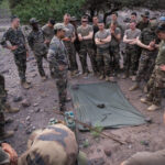 Djibouti, Djibouti, 2020-02-06. French military training into desert. Young officers learn how to survive and combat in