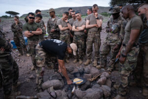Djibouti, Djibouti, 2020-02-06. French military training into desert. Young officers learn how to survive and combat in 