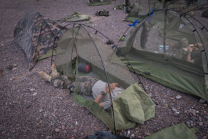 Djibouti, Djibouti, 2020-02-06. French military training into desert. Young officers learn how to survive and combat in 