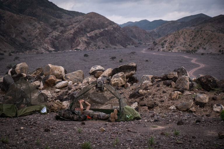 Djibouti, Djibouti, 2020-02-06. French military training into desert. Young officers learn how to survive and combat in 